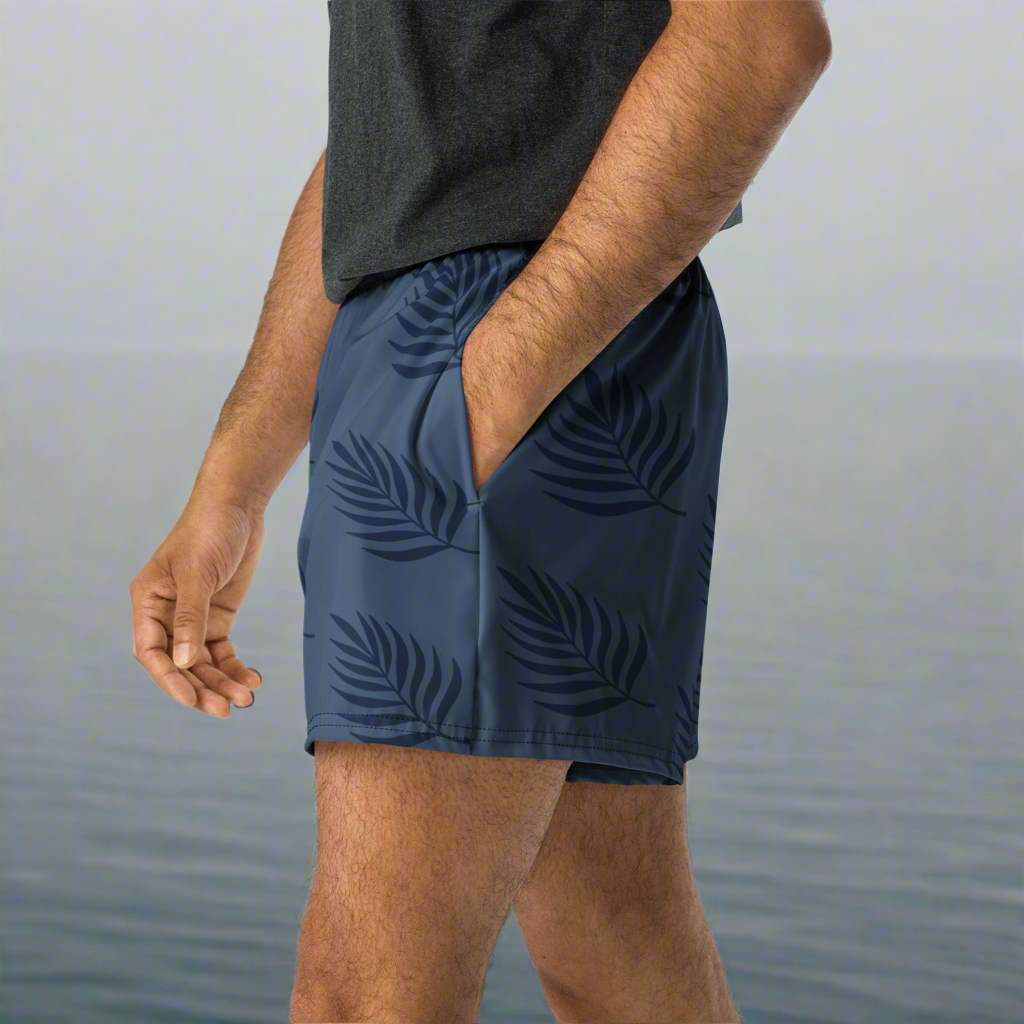 Men's Swim Shorts - Navy blue print