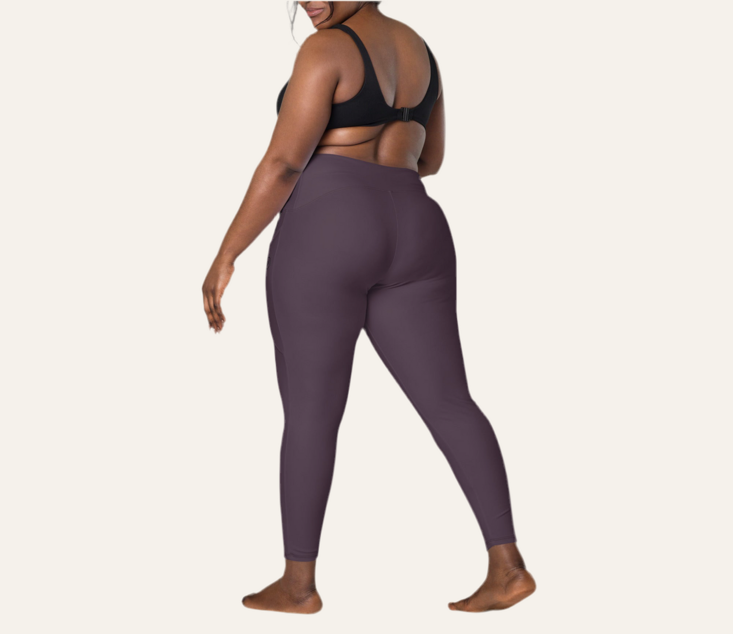 Active Leggings with pockets - Smoked Plum